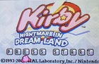 Kirby Nightmare in Dream Land GBA Authentic Nintendo Tested Working