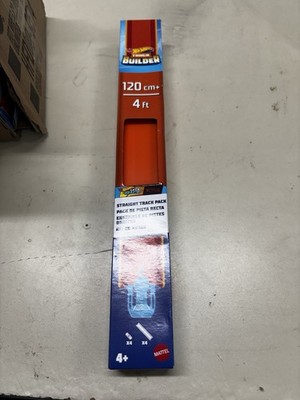 New Hot Wheels Track Builder Unlimited Straight Track 4ft Orange Plastic 120 cm
