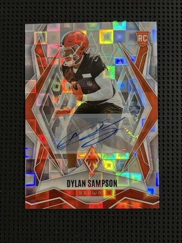 2025 Panini Phoenix Dylan Sampson Rookies Auto Silver Pandora Prizm #250 Browns