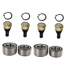 Front and Rear Wheel Bearings and Ball Joints 4 Pack Kit Accessories 