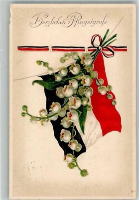 38133095 - 2072 Bargteheide Black White Red Flag with Lily of the Valley EAS No.