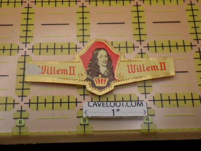 Vintage Willem II Cigar Band Holland Tobacciana Ephemera Collectible 1486