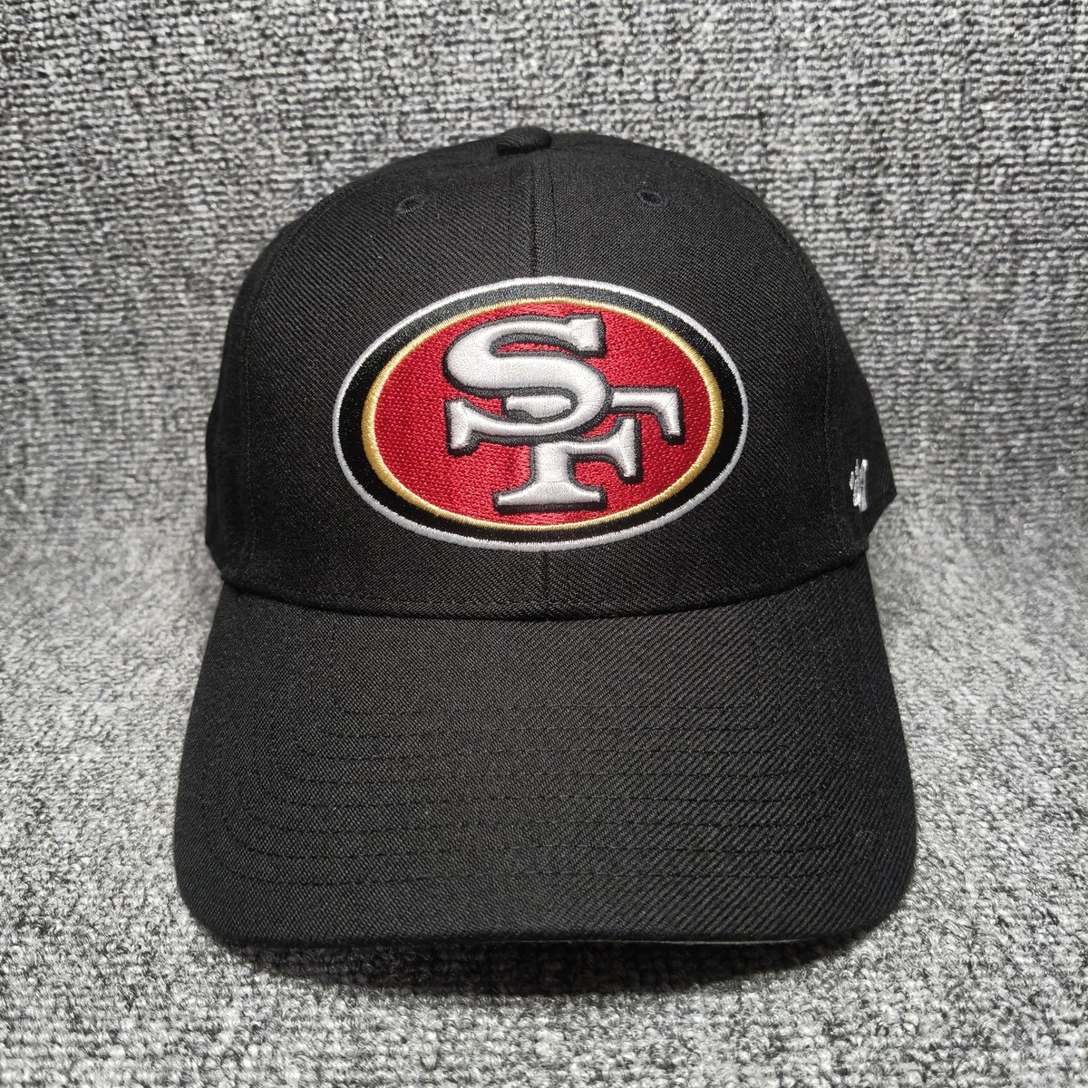 '47 Brand San Francisco 49ers NFL Black Strapback Hat Cap OSFA Curved Brim