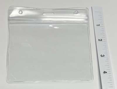 48 Pcs Horizontal Badge Holder Clear Name Tag Badge Holders