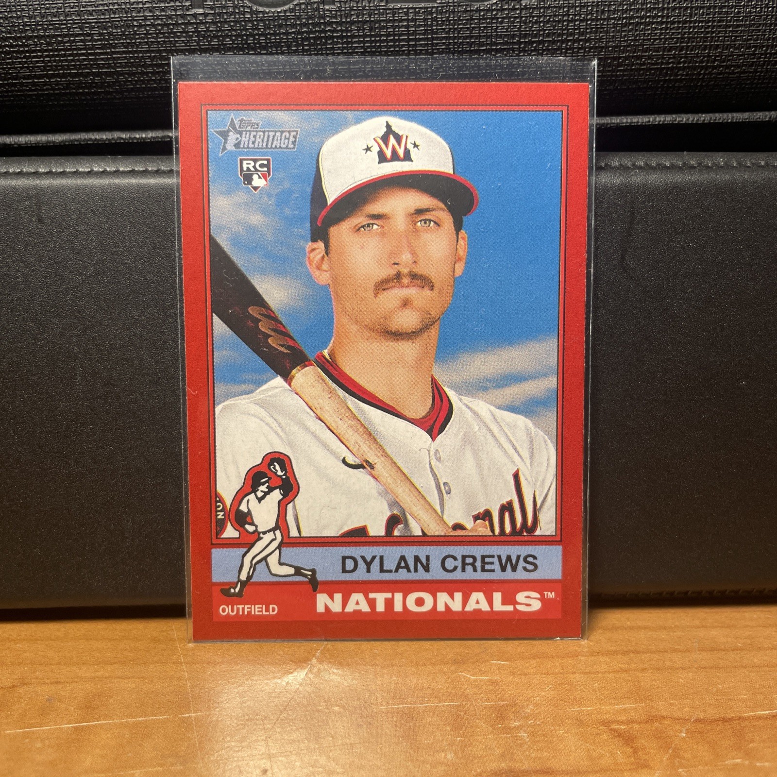 Dylan Crews 2025 Topps Heritage Red Border Rookie #247 Washington Nationals