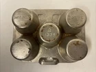 Vintage Wagner Ware Q 1335  Nickel Plated Cast Iron 5 Muffin Pan