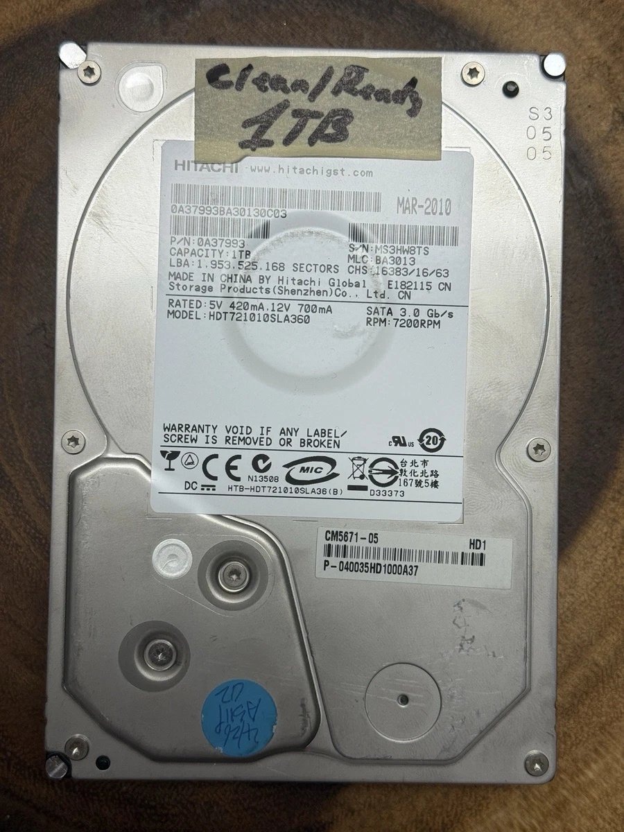 内蔵型ハードディスクドライブ Hitachi 2TB HDD HDT721010SLA360 hitachi hdt721010sla360 products for sale | eBay