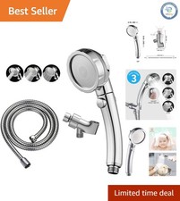 Innovative Chrome Shower Head - On/Off Switch  3 Modes for Ultimate Relaxation
