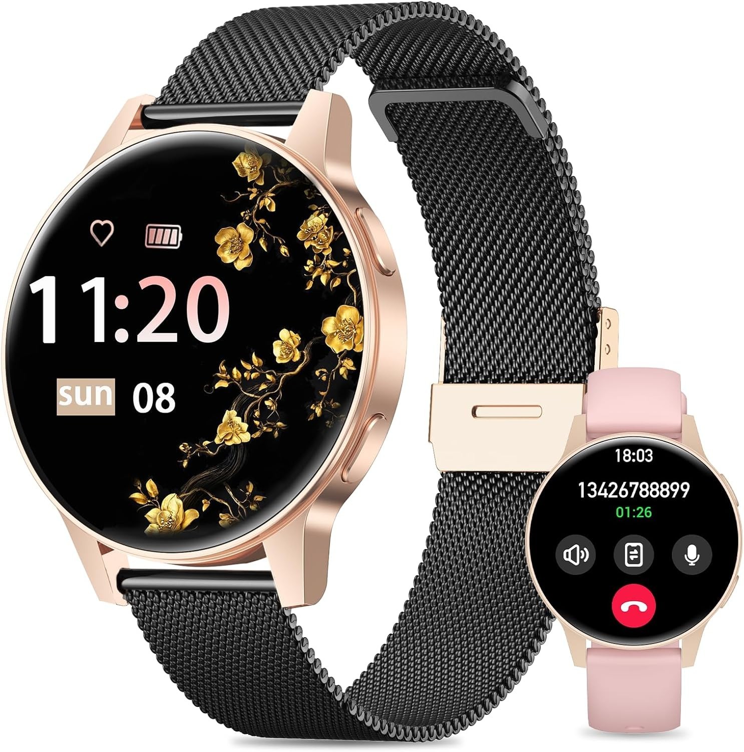 Montre connectée femme pour ne plus manquer aucun appel important écran 1,27"