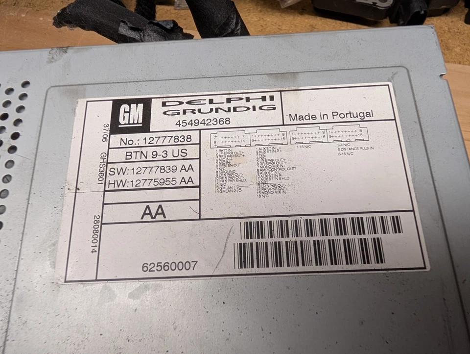 07-11 SAAB 9-3 OEM NAVEGACIÓN PANTALLA MONITOR UNIDAD PRINCIPAL AUDIO SISTEMA DE RADIO Foto 3 de 4