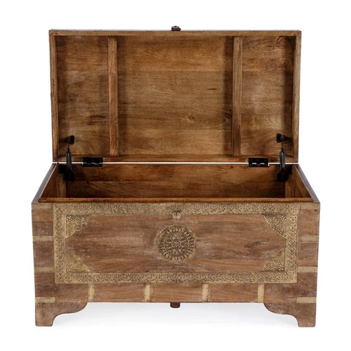 Butler Specialty Company Nador Wood Storage Trunk Coffee Table In Brown - Picture 7 of 10