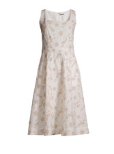 Elie Tahari Daisy Square Neck Embroidered Eyelet Cotton Midi Dress Size 2