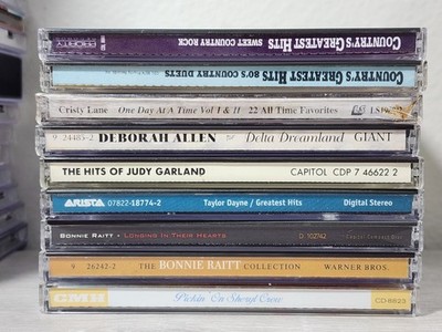 Country Pop Music CD Lot 9 Albums Bonnie Raitt Judy Garland Taylor Dayne 80s 90s