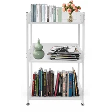 3-Tier Bookshelf Bookcase Woood Display Rack Storage Shelf Kitchen Organizer