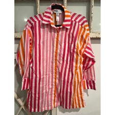 Beach Riot size small medium striped button down top 