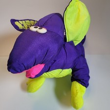 90 s Rare Fisher-Price Plush Dino Roars Purple Pterodactyl Dinosaur See Descript