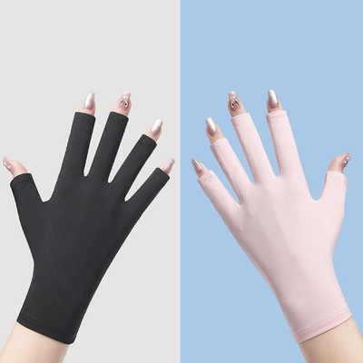 1 Pair Anti UV Gloves UV Shield Glove Fingerless Manicure Nail Art Tool