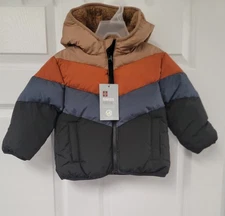 Swiss Tech Baby Boy Puffer Jacket with Mitten Covers size 12M