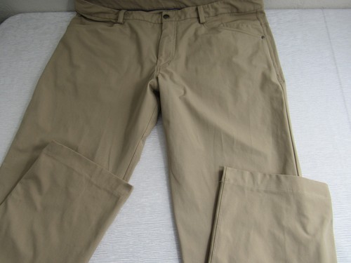 Pantalone Lululemon Uomo Beige Elasticizzato Chino Performance Misura 39 x 31! - Foto 5 di 12