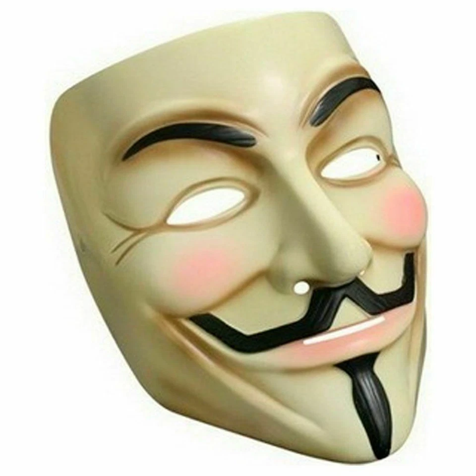 2er Pack V wie Vendetta Maske Fawkes Anonymous Halloween Cosplay Party Kostüm - Bild 2 von 2