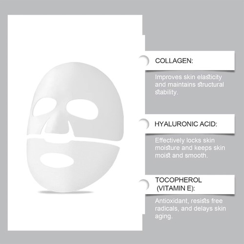 5 stk Anti-Aging Collagen Maske Gesicht Overnight Bio Kollagen Deep Anti Wrinkle - Bild 13 von 18