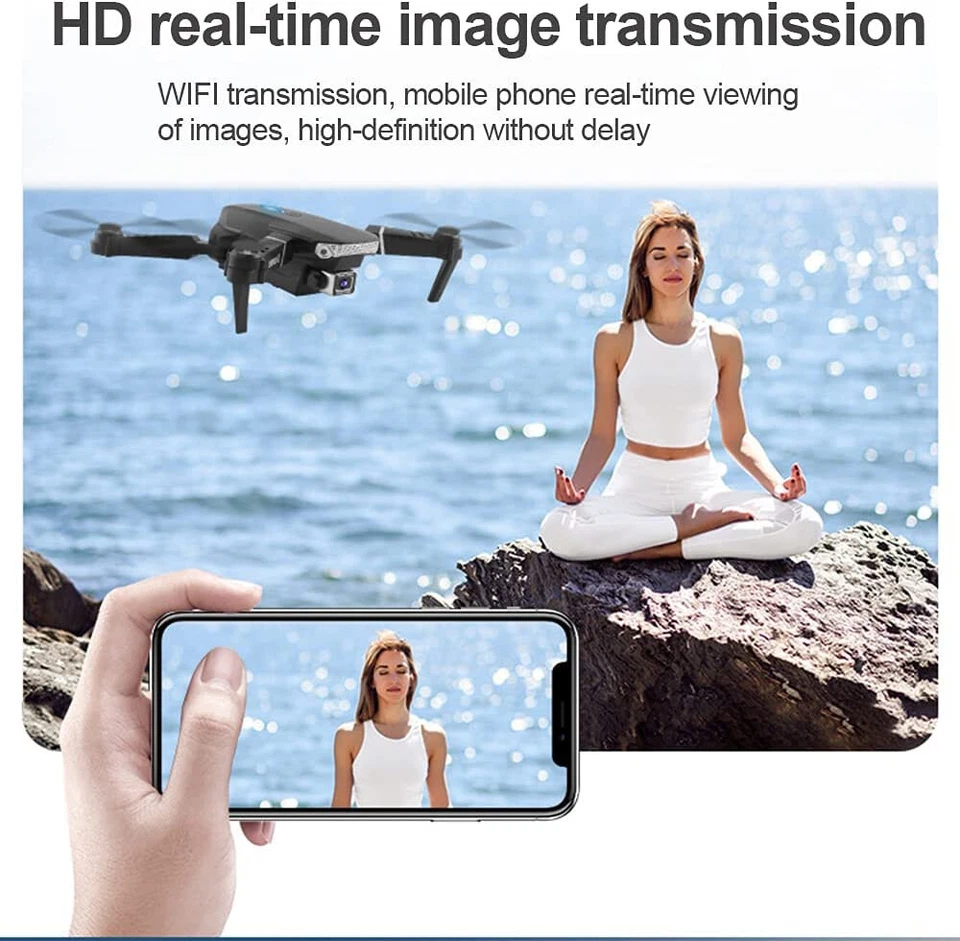 Dual CAM WiFi FPV RC Drone with 4K HD Camera, 4* 15 Mins Flight Time Foldable - Image 2 of 4