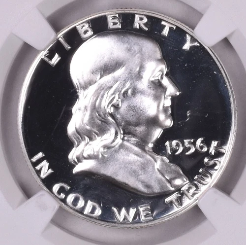 1956 Type 2 Franklin Silver Half Dollar NGC PF69 CAMEO - NGC Label Is Wrong 