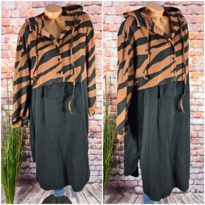 Kombiniertes Kled Dress Tunika Kapuze Italy Bauchtasche Lagenlook 42 44 46