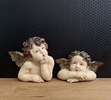 1 Paar Wandengel Barock Skulptur Dekofigur Schutzengel Engel Figur Deko Amor Neu