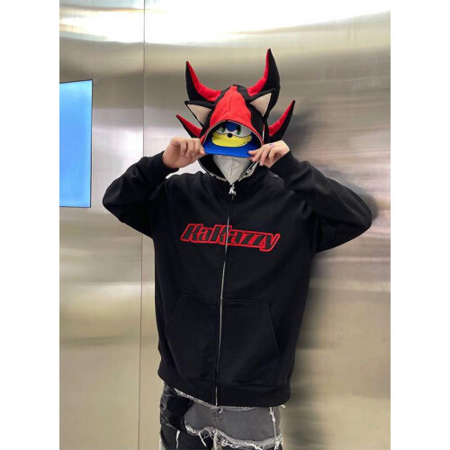 Kakazzy American Sonic Hoodie mit durchgehendem Reißverschluss - Bild 7 von 10