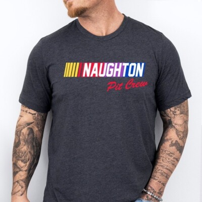 NAUGHTON JR. PIT CREW, Talladega themed Soft Ring Spun Pre-Shrunk Cotton T-Shirt