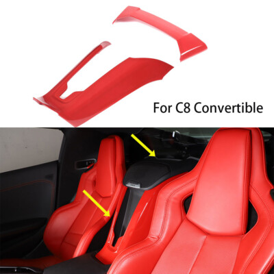 Red Waterfall Wireless Phone Charger Speaker Trim For Corvette C8 Convertible US