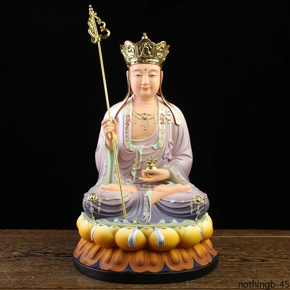 GOOD Ksitigarbha Bodhisattva Dizang Pusa BUDDHA Figure Home