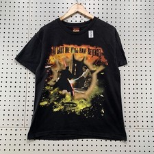 Vintage 90s Star Wars Shirt Youth Boys XL Black OBI Darth Episode 1 Movie 20x25