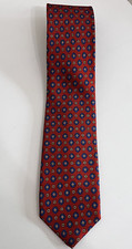 Robert Talbott 100% Silk Tie Orange Blue Made In USA Monterey, CA Men's