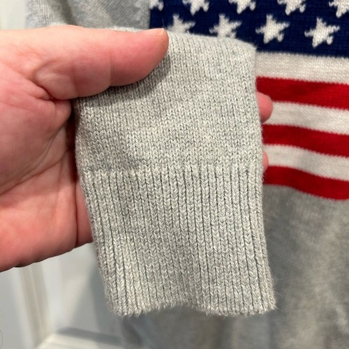 Gap Gray American Flag Sweater Youth size Small USA America Sailing Coastal - Picture 4 of 6