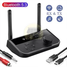 🔥5.3 Long Range Bluetooth Transmitter Receiver For TV Home Stereo Audio Adapter