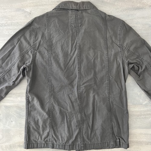 GAP Military Cargo Utility Zip Up Jacket Gray Mens Small Y2K 2000s - Picture 8 of 12