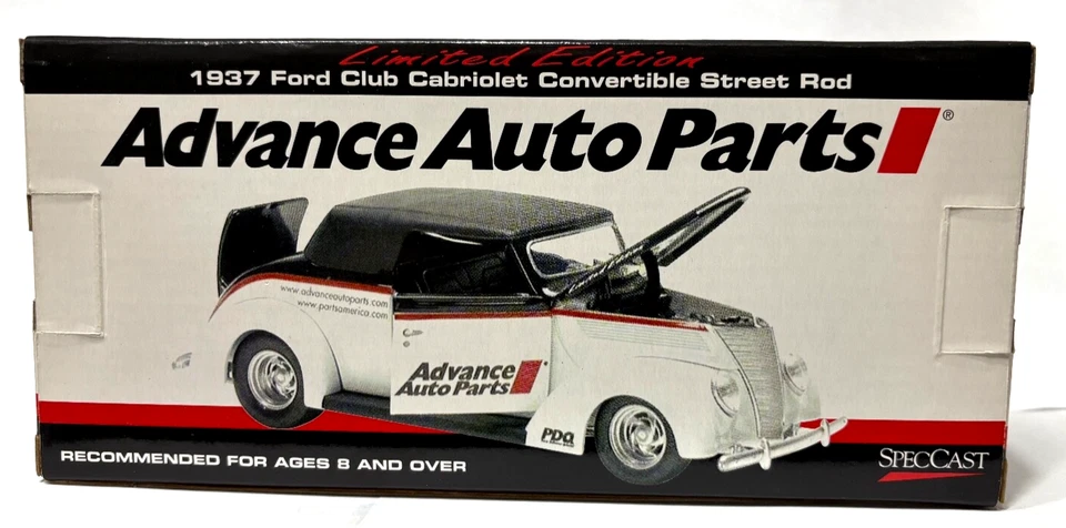 1937 Ford Street Rod Advance Auto Parts Club Cabriolet Convertible 1:25 Diecast - Image 3 of 4