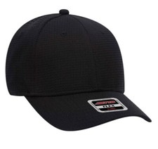 BLACK OTTO FLEX 6 PANEL LOW PROFILE BASEBALL CAP COOL PERFORMANCE L/XL 111161