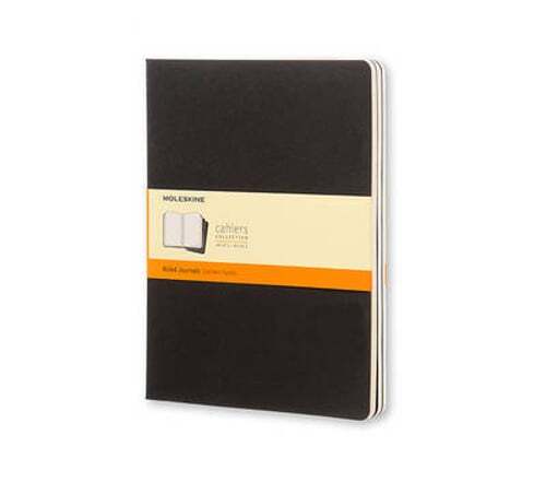 Moleskine Cahier 3-Pack Extra Large Ruled Black Soft Cover Notebook 7.5