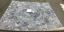 BLUE / IVORY 8-0 x 8-0 Back Stain Rug, Reduce...