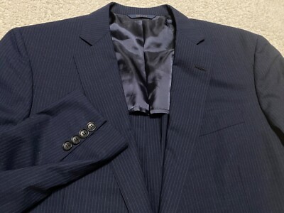 Brooks Brothers Mens sz 41 Blazer Blue Striped Fitzgerald Brooks