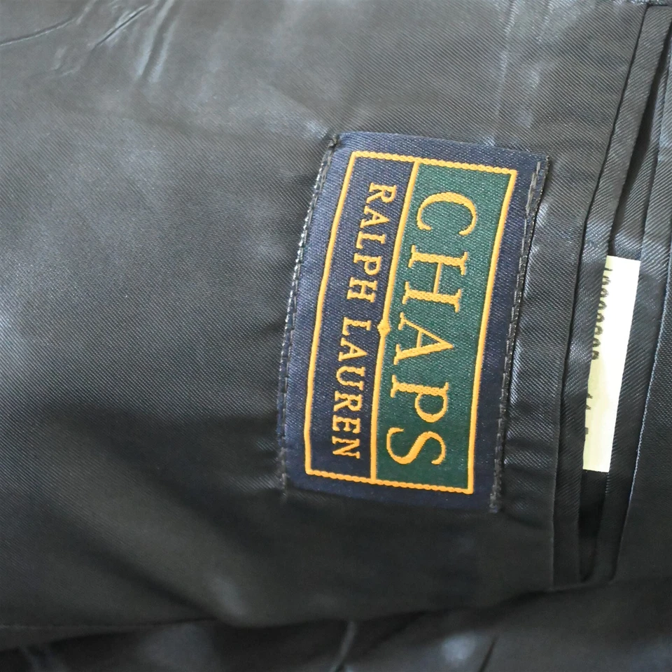 Chaps Ralph Lauren 44R Navy Blue Gold Button 100% Wool Blazer Jacket Sport Coat - Image 4 of 4