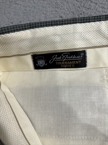 JACK NICKLAUS Mens Pants Golf Tournament Unhemmed Pleated Poly/Wool Green$75 NWT - Picture 6 of 11