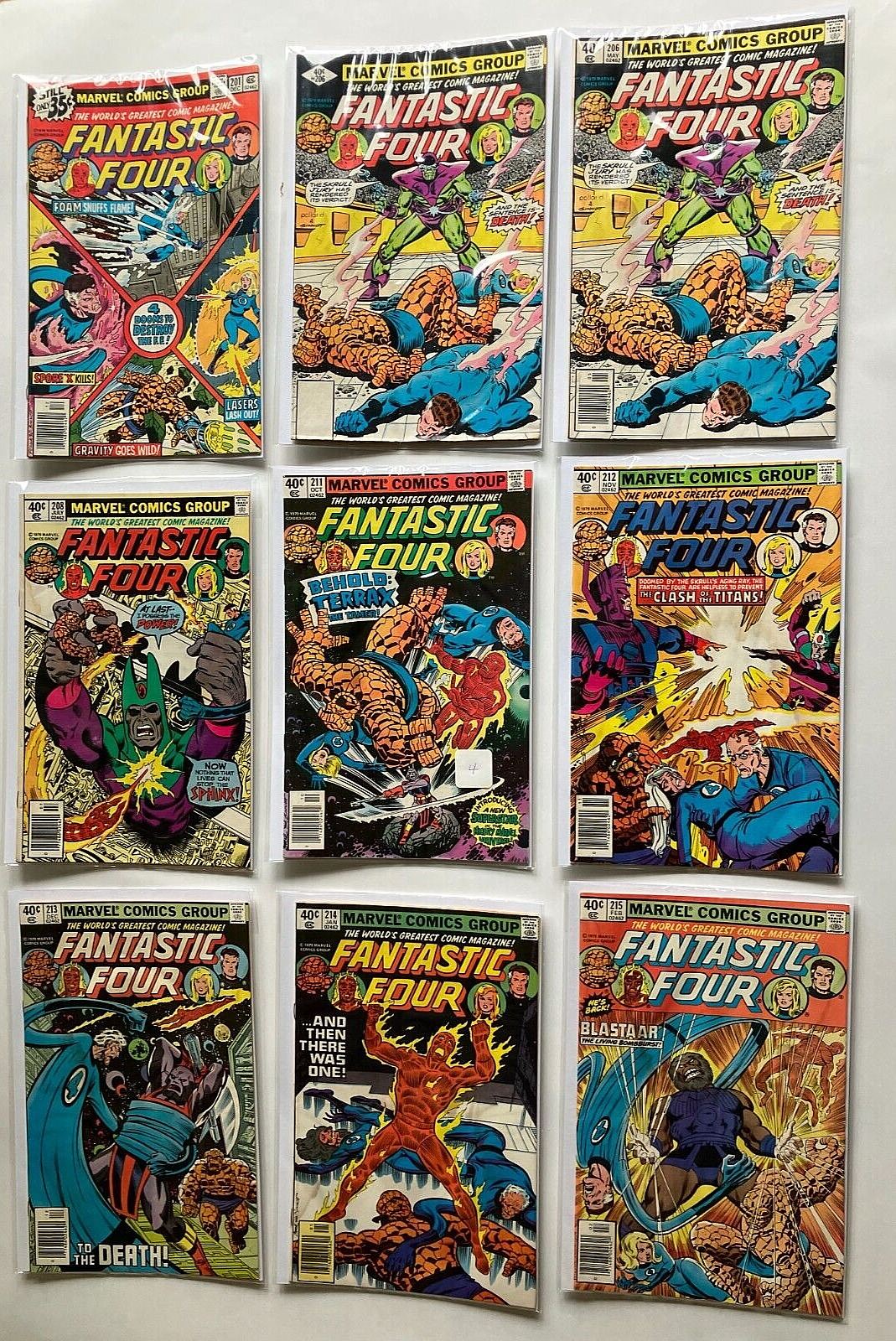 Marvel Comics Fantastic Four Bronze Age Lot of 58 Books In The 200-300 Run!!!