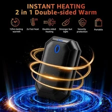 2 Pack 4000mAh Hand Warmer 2 in 1 Electric Rechargeable Outdoors Camping Camping