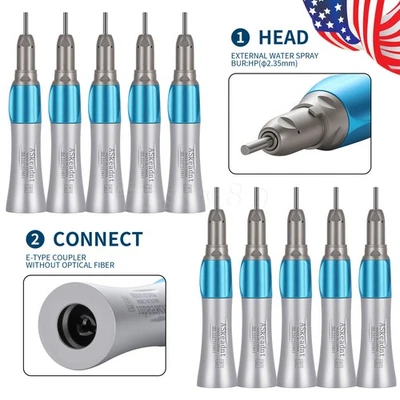 ASKEADNT 1-10 PCS NSK Style Dental Slow Low Speed Straight Handpiece Nose Cone E-type