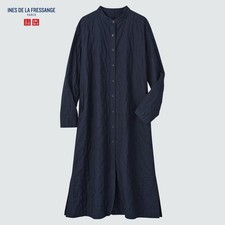 UNIQLO Ines Collab Quilted Coat Dress Navy S New