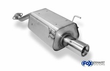 FOX Sportauspuff Endschalldämpfer 1x90mm für Honda Civic VII 5-türer EU7 EU8